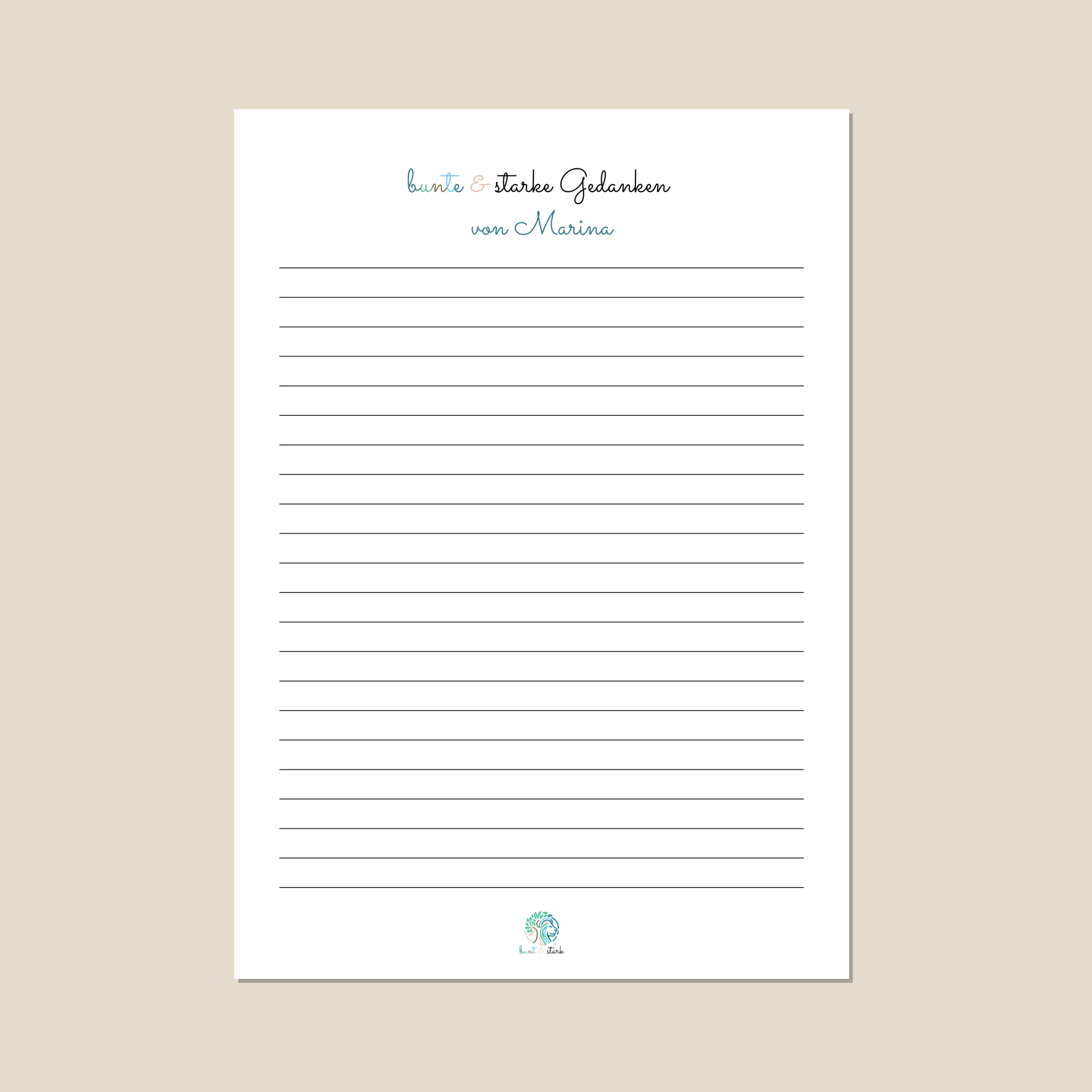 bunte & starke Gedanken - individuell